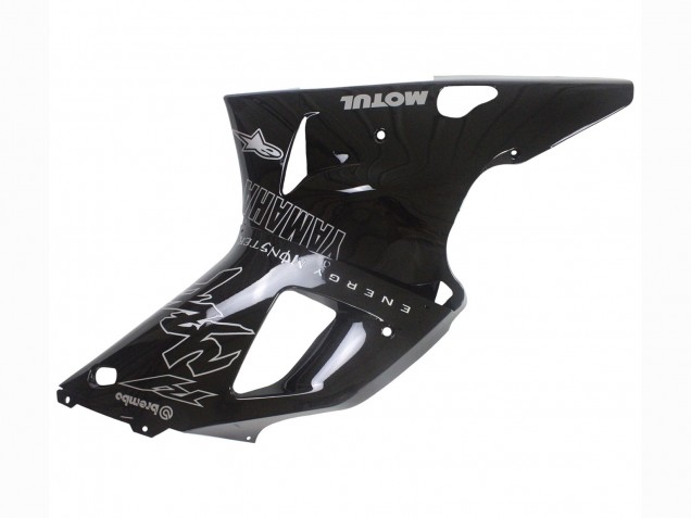 2000-2001 Yamaha YZF 1000 R1 Motorcycle Fairings - Glossy Black White Monster Motul Canada