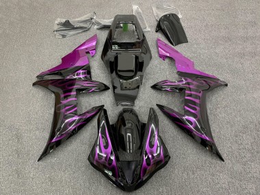 Cheap 2002-2003 Yamaha YZF 1000 R1 Motorcycle Fairings - Glossy Black Purple Flame Canada