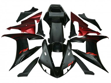 Cheap 2002-2003 Yamaha YZF 1000 R1 Motorcycle Fairings - Red Black Flame Canada