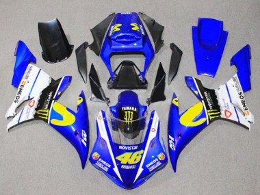 Cheap 2002-2003 Yamaha YZF 1000 R1 Motorcycle Fairings - Blue White Black Yellow Monster 46 Canada