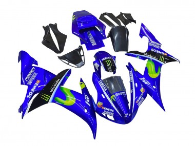 Cheap 2002-2003 Yamaha YZF 1000 R1 Motorcycle Fairings - Blue Black Green MoviStar ENEOS Monster Canada