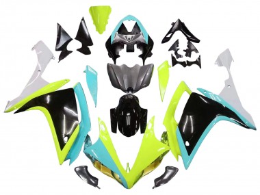 Cheap 2007-2008 Yamaha YZF 1000 R1 Motorcycle Fairings - Light Blue Lime Green Black Canada