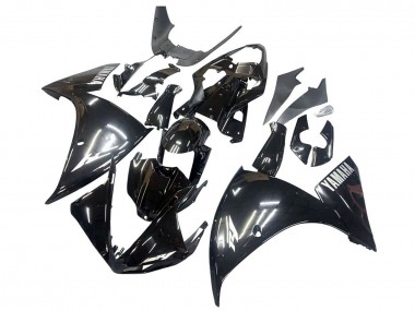 Cheap 2009-2011 Yamaha YZF 1000 R1 Motorcycle Fairings - Glossy Black White Decal Canada
