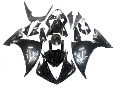 Cheap 2009-2011 Yamaha YZF 1000 R1 Motorcycle Fairings - Glossy Black White Decal Canada