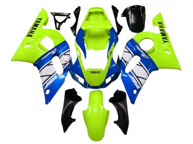 Cheap 1998-2002 Yamaha YZF 600 R6 Motorcycle Fairings - Neon Green Blue White Champions Canada