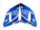 1998-2002 Yamaha YZF 600 R6 Motorcycle Fairings - White Blue Neon Yellow Fiat Motul Michelin Canada