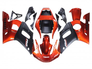 Cheap 1998-2002 Yamaha YZF 600 R6 Motorcycle Fairings - Orange Matte Black Canada