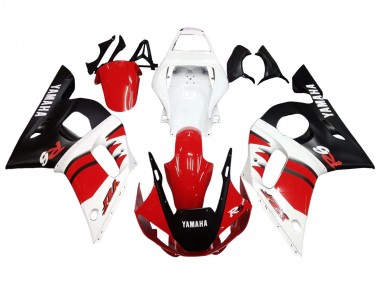 Cheap 1998-2002 Yamaha YZF 600 R6 Motorcycle Fairings - White Red Glossy Black Canada