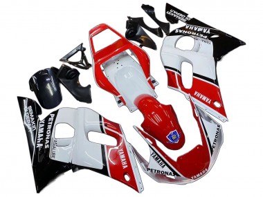 Cheap 1998-2002 Yamaha YZF 600 R6 Motorcycle Fairings - White Red Black Petronas Yamalube 50th Canada