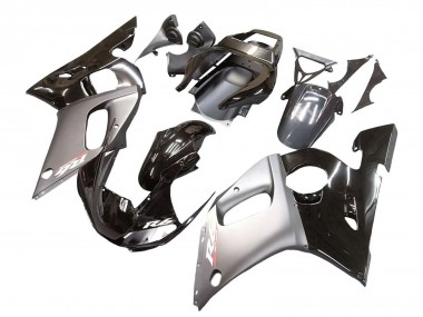 Cheap 1998-2002 Yamaha YZF 600 R6 Motorcycle Fairings - Silver Glossy Black Canada