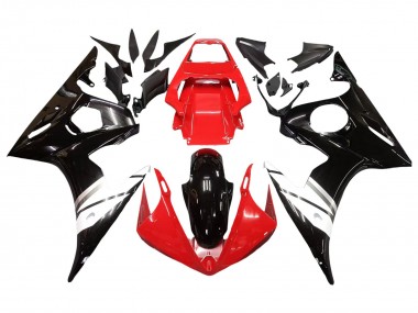 Cheap 2003-2004 Yamaha YZF R6 Motorcycle Fairings - Red White Glossy Black Canada