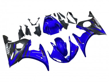 Cheap 2003-2004 Yamaha YZF R6 Motorcycle Fairings - Blue Glossy Black Canada