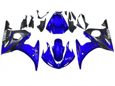 Cheap 2003-2004 Yamaha YZF R6 Motorcycle Fairings - Blue Glossy Black Canada