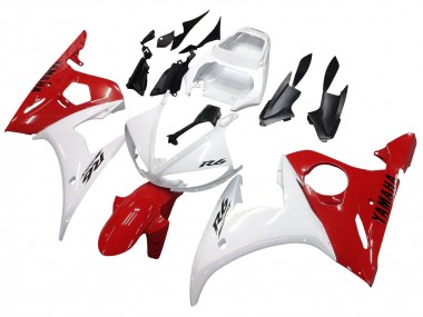 Cheap 2003-2004 Yamaha YZF R6 Motorcycle Fairings - White Red Canada