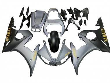 Cheap 2006-2009 Yamaha YZF R6S Motorcycle Fairings - Matte Grey Matte Black Gold Decals Canada