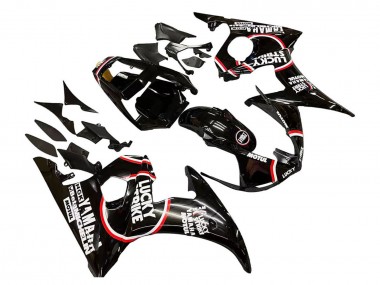 Cheap 2003-2004 Yamaha YZF R6 Motorcycle Fairings - Glossy Black Red White Lucky Strike Motul Canada