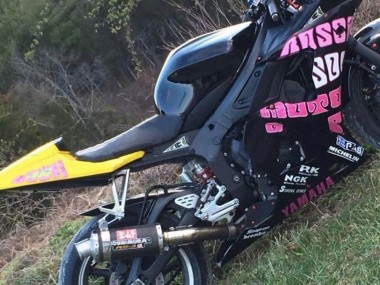 Cheap 2003-2004 Yamaha YZF R6 Motorcycle Fairings - Yellow Pink Glossy Black Rossi Repsol 46 Canada