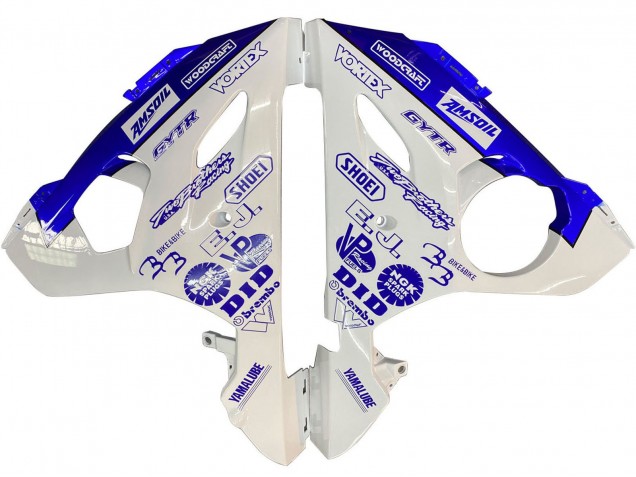 2003-2004 Yamaha YZF R6 Motorcycle Fairings - White Blue GYTR Canada