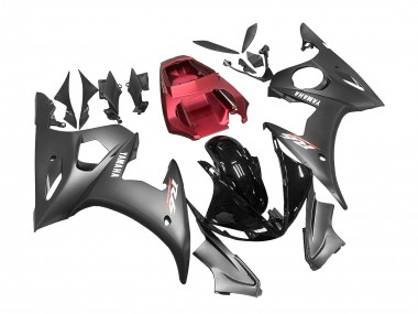 Cheap 2003-2004 Yamaha YZF R6 Motorcycle Fairings - Red Glossy Black Matte Black Canada