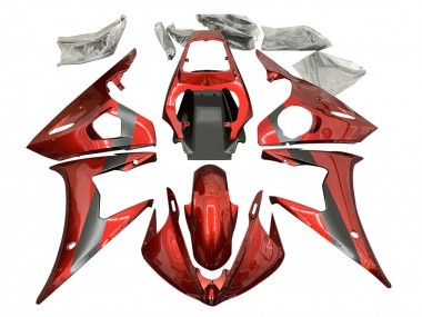 Cheap 2003-2004 Yamaha YZF R6 Motorcycle Fairing - Red Matte Black Canada