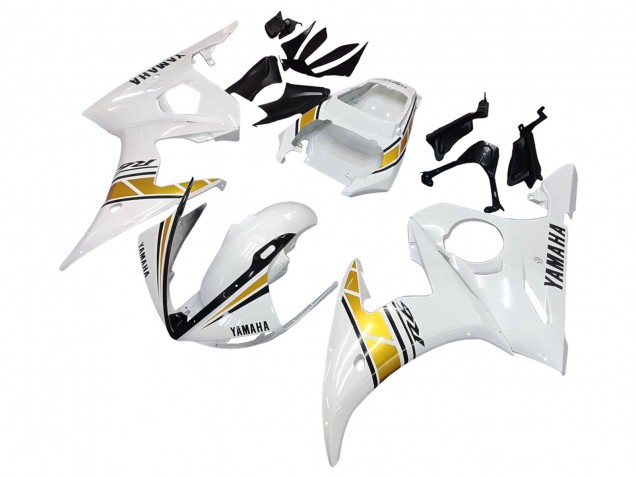 2003-2004 Yamaha YZF R6 Motorcycle Fairings - White Gold Canada