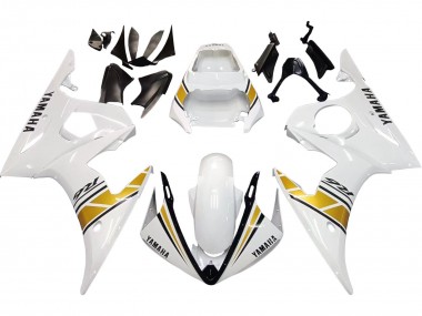Cheap 2003-2004 Yamaha YZF R6 Motorcycle Fairings - White Gold Canada