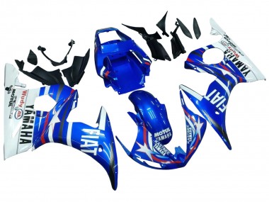 Cheap 2005 Yamaha YZF 600 R6 Motorcycle Fairings - Blue White Red Motul Michelin Fiat Canada