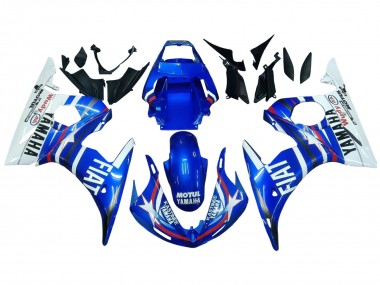 Cheap 2005 Yamaha YZF 600 R6 Motorcycle Fairings - Blue White Red Motul Michelin Fiat Canada