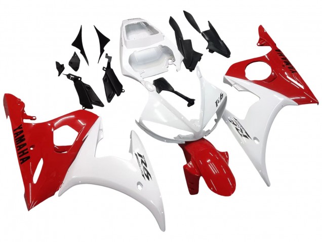 2005 Yamaha YZF 600 R6 Motorcycle Fairings - White Red Canada