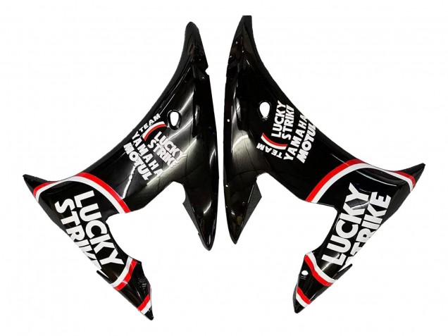2005 Yamaha YZF 600 R6 Motorcycle Fairings - Glossy Black White Lucky Strike Motul Canada