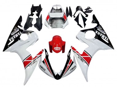 Cheap 2005 Yamaha YZF 600 R6 Motorcycle Fairings - White Black Red Motul Canada