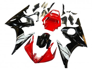 Cheap 2005 Yamaha YZF 600 R6 Motorcycle Fairings - Red White Glossy Black Canada