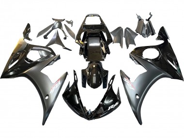 Cheap 2005 Yamaha YZF 600 R6 Motorcycle Fairings - Glossy Black Matte Black Gold Canada