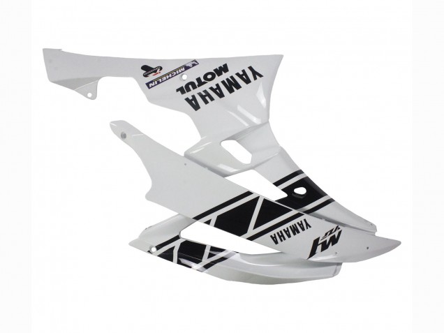 2006-2007 Yamaha YZF 600 R6 Motorcycle Fairings - White Glossy Black Motul Michelin Canada
