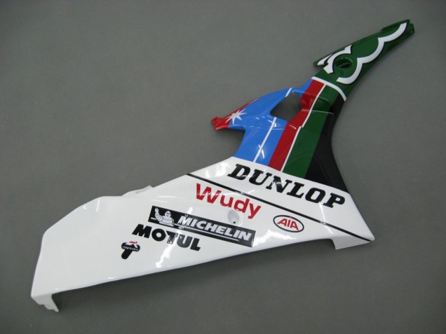 2006-2007 Yamaha YZF 600 R6 Motorcycle Fairings - Blue Green White Red Dunlop Michelin Motul Canada