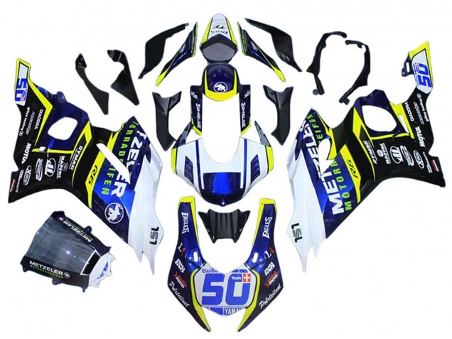 2017-2025 Yamaha YZF 600 R6 Motorcycle Fairings - White Yellow Blue Canada