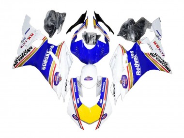Cheap 2017-2025 Yamaha YZF 600 R6 Motorcycle Fairings - White Blue Yellow Rothmans Canada