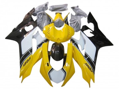 Cheap 2017-2025 Yamaha YZF 600 R6 Motorcycle Fairings - White Yellow Glossy Black Canada