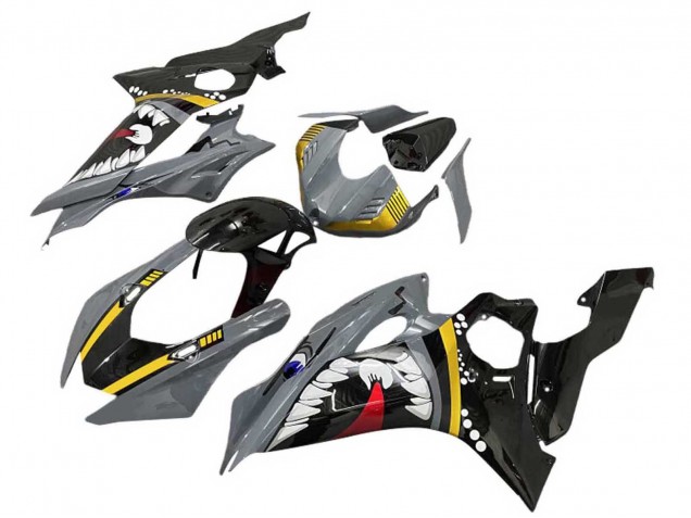 2017-2025 Yamaha YZF 600 R6 Motorcycle Fairings - Grey Yellow Glossy Black Shark Canada