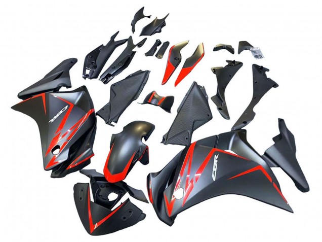 2011-2015 Honda CBR250RR Motorcycle Fairings - Matte Black Red Stripe Canada