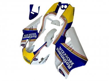 Cheap 1994-1996 Honda NSR250 Motorcycle Fairings - White Blue Yellow Gold Rothmans Canada