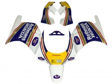 Cheap 1988-1989 Honda NSR250R Motorcycle Fairings - White Yellow Blue Rothmans Canada