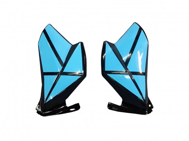 2013-2018 Kawasaki Z800 Motorcycle Fairings - Light Blue Glossy Black Canada