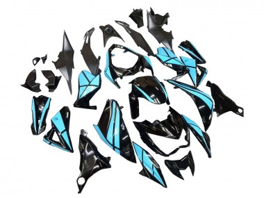 Cheap 2013-2018 Kawasaki Z800 Motorcycle Fairings - Light Blue Glossy Black Canada