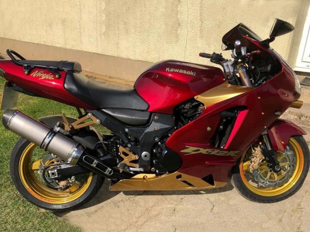 2000-2001 Kawasaki ZX12R Motorcycle Fairings - Red Gold Canada