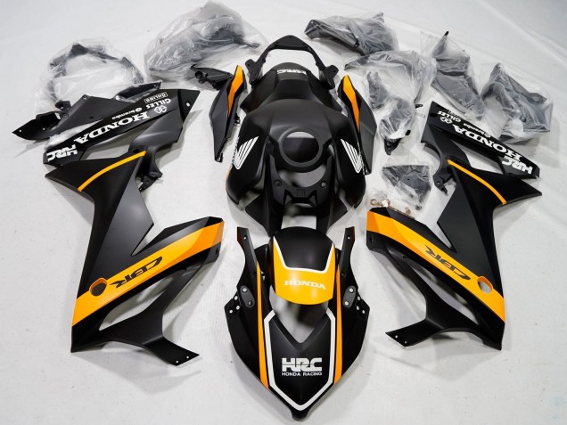 2021-2023 Honda CBR650R Motorcycle Fairings - Matte Black Yellow HRC Canada