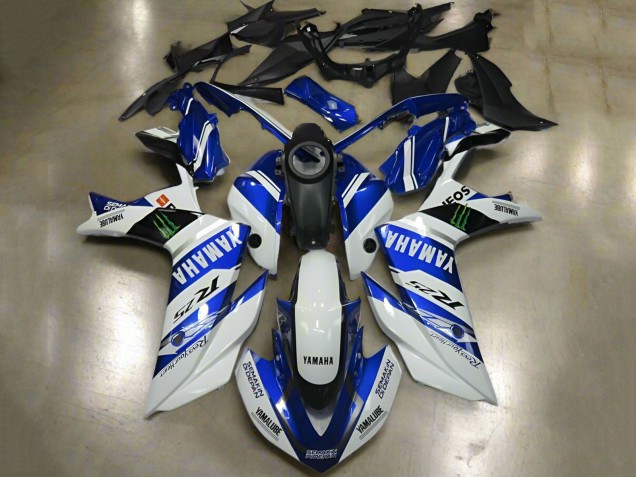 2015-2018 Yamaha YZF R3/R25 Motorcycle Fairings - White Blue Yamalube ENEOS Monster Canada
