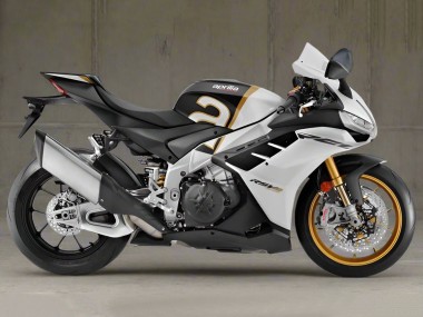 Cheap 2021-2024 Aprilia RSV4 1100 Motorcycle Fairings - White Black Gold Canada