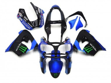 Cheap 2002-2003 Kawasaki ZX9R Motorcycle Fairings - Blue Black Green Monster Canada