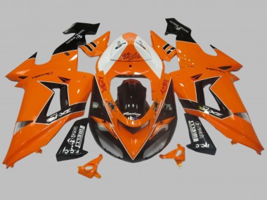 Cheap 2006-2007 Kawasaki ZX10R Motorcycle Fairing - Orange White Black Racing Elf Canada
